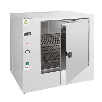 Laboratory ovens with forced ventilation and digital thermostat