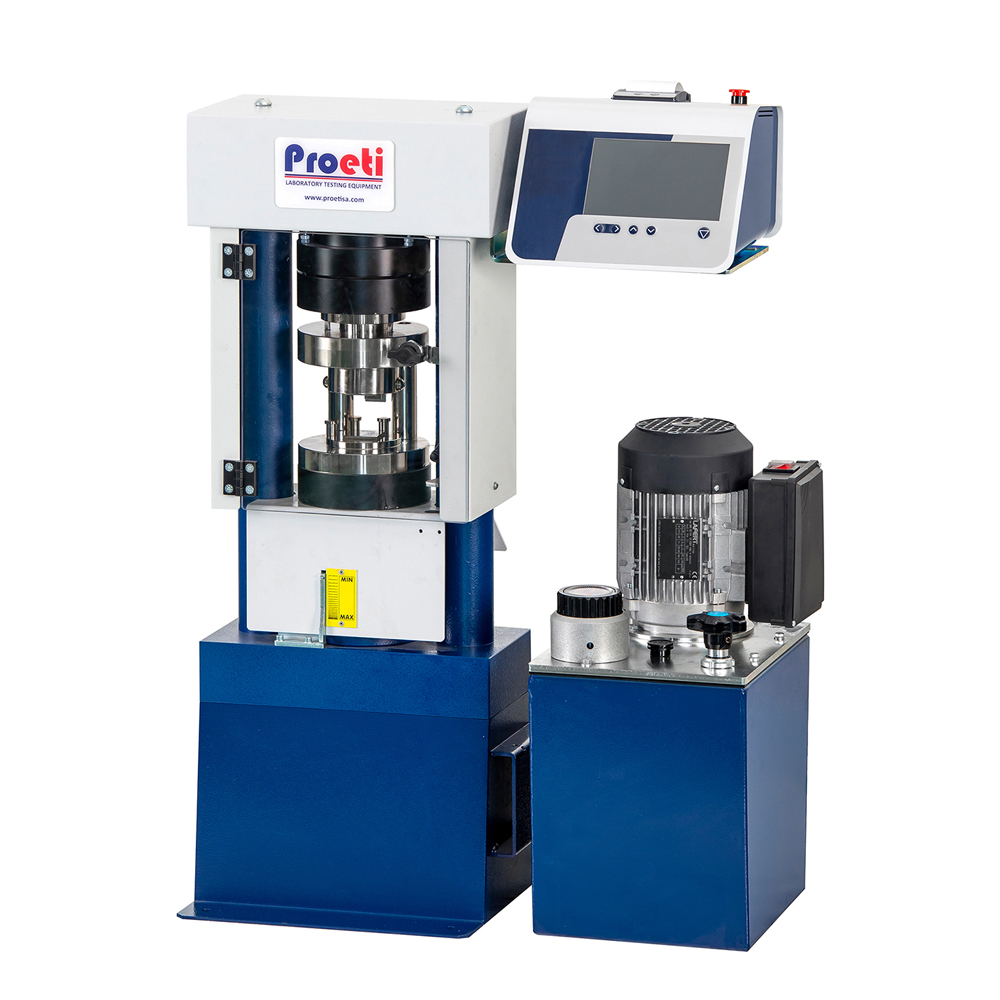Compresion-flexural testing machines manually controled with double measuring range