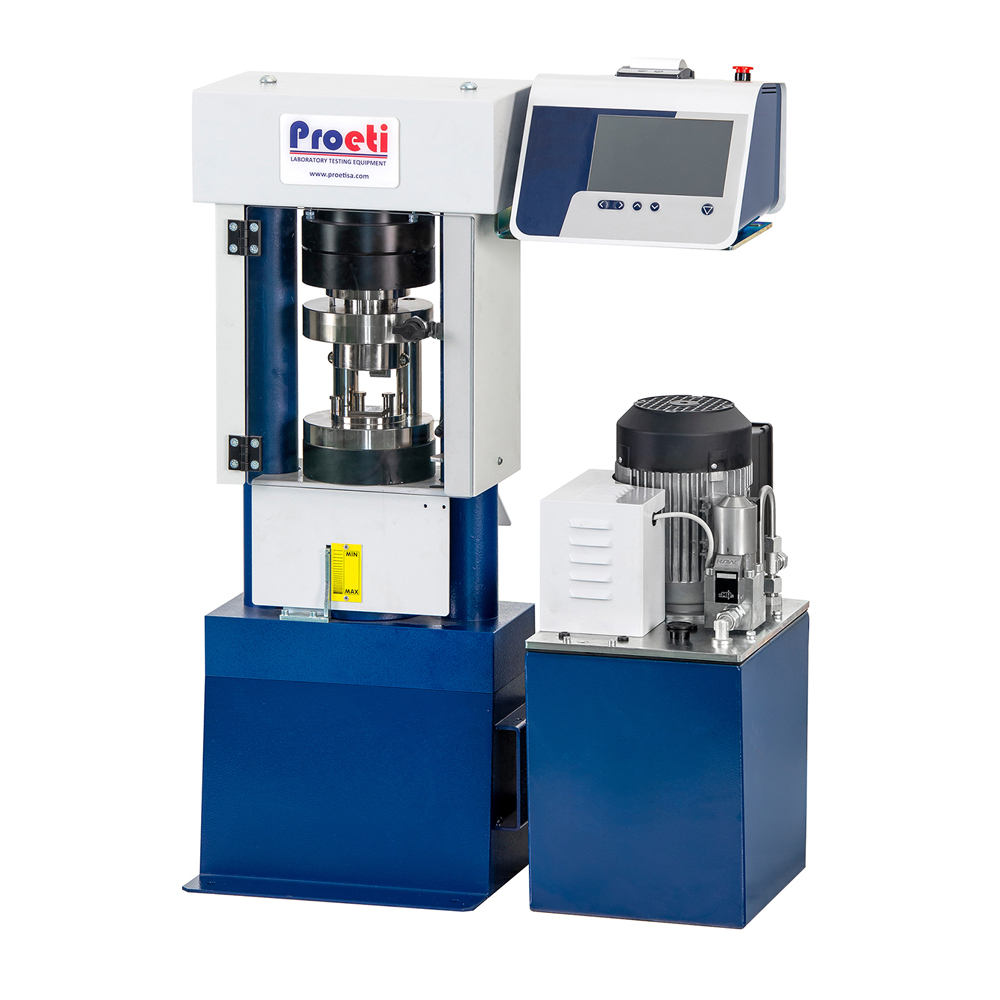 Compresion-flexural testing machines servo-controlled with double measuring range